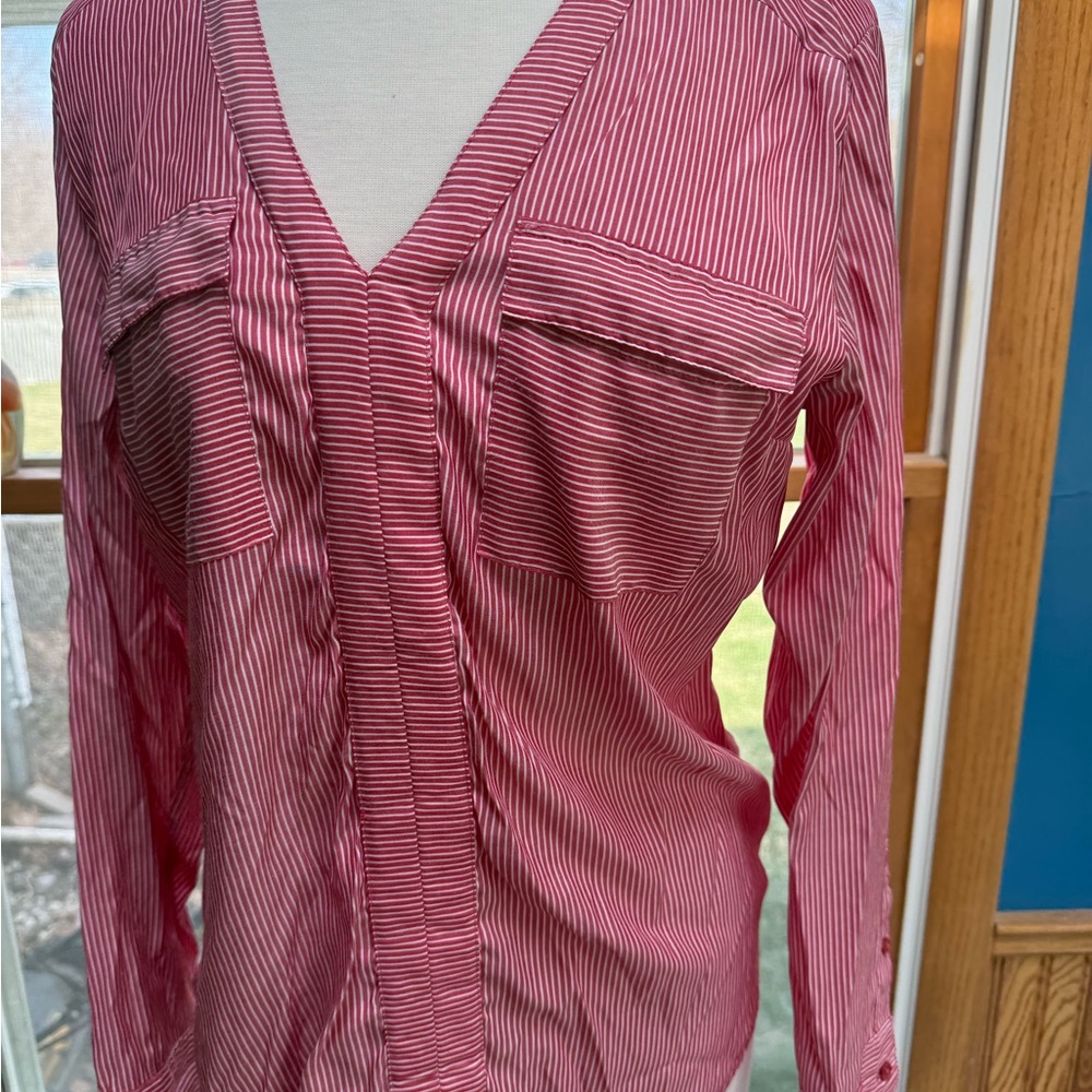 Express Striped Red Women's Top